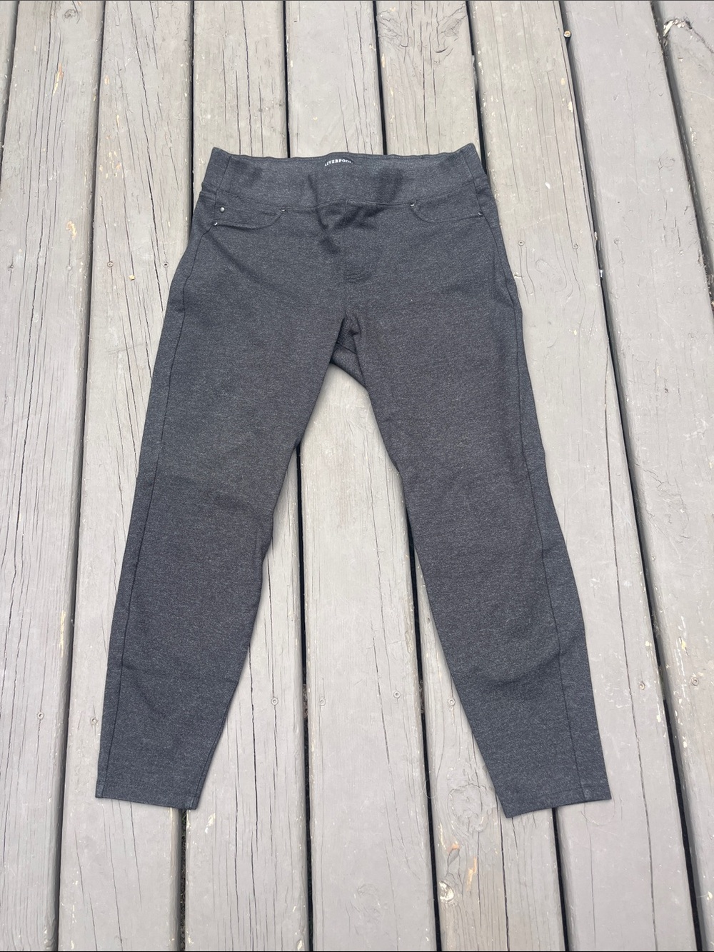 Liverpool Black Ponte Leggings